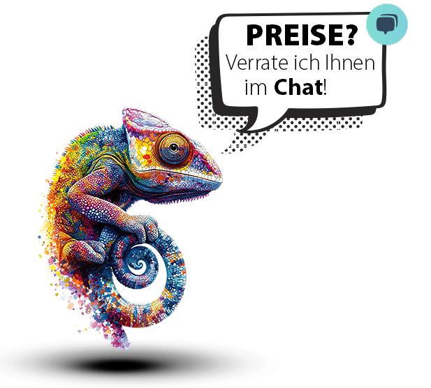 Preise verrät das Chamäleon im Chat Preise verrät das Chamäleon im Chat