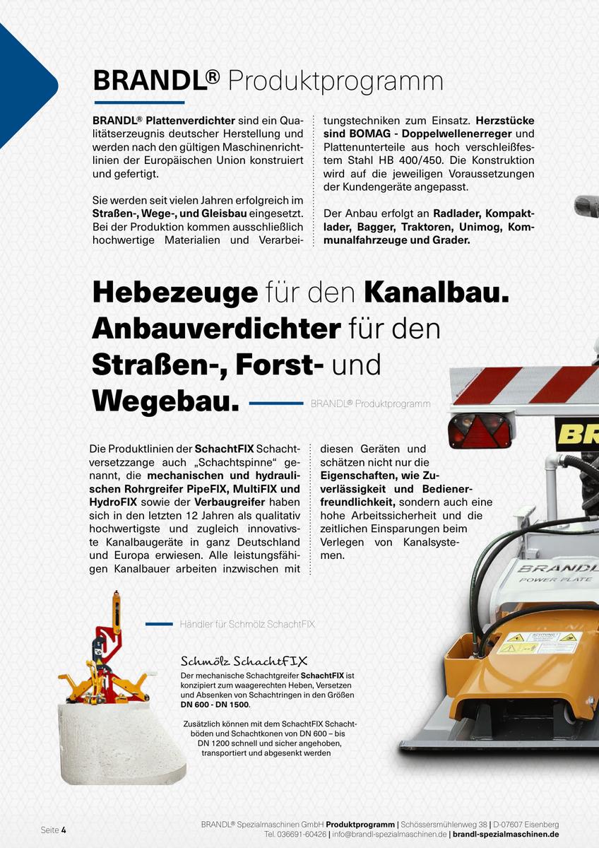 Produktmappe der BRANDL Spezialmaschinen GmbH, Seite 4 von 42