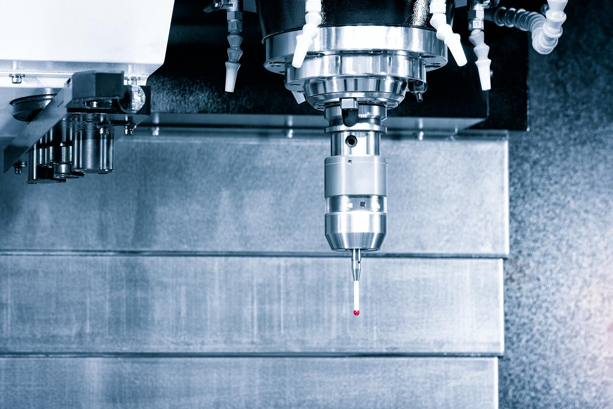 Industrielle Werkstatt — Geschäftsführer im Gespräch
